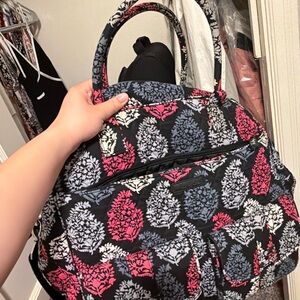 Vera Bradley Black and Pink Floral Tote